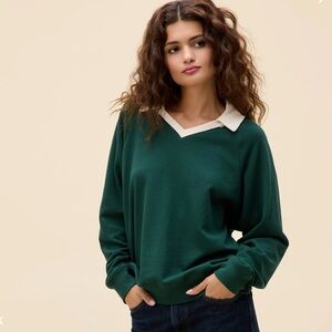 DAYDREAMER SOLID POLO SWEATSHIRT
